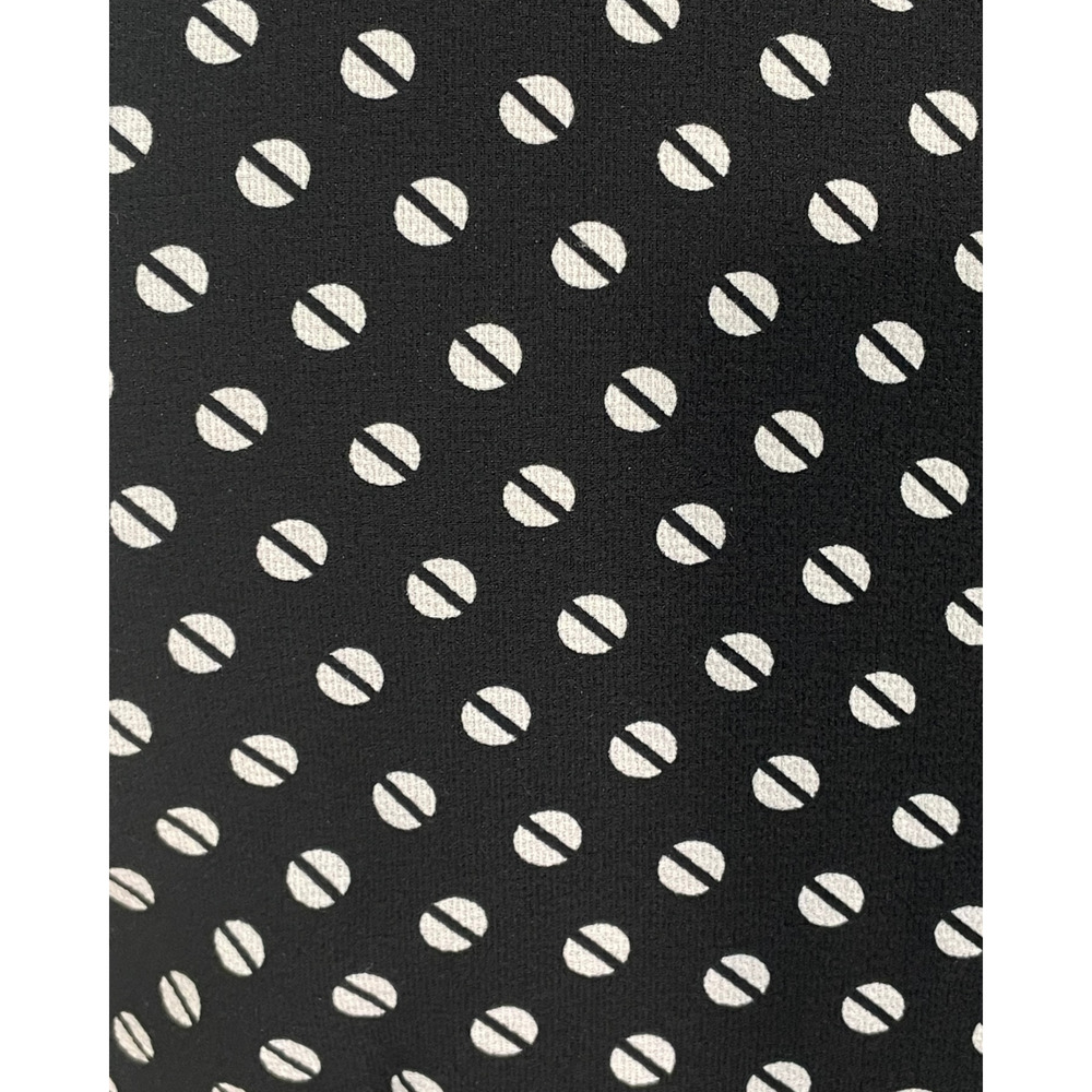 Michael Kors Sz 2 Belted Jumpsuit Cropped Pants V-Neck Bodice Black White Dots - Picture 11 of 13